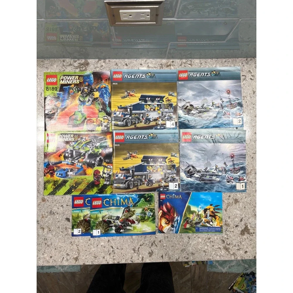 Lego Instruction Manual Lot of‎ 9 Power Miners, Agents, Chima